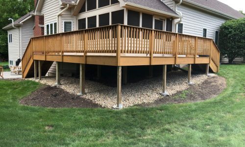 Stained & Sanded Deck in Oswego