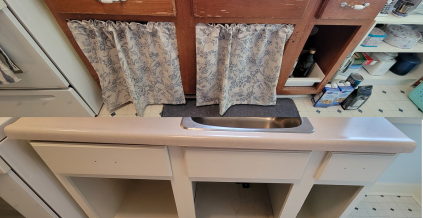 Brown Cabinets Repainted & Restored