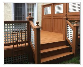 Cedar deck staining