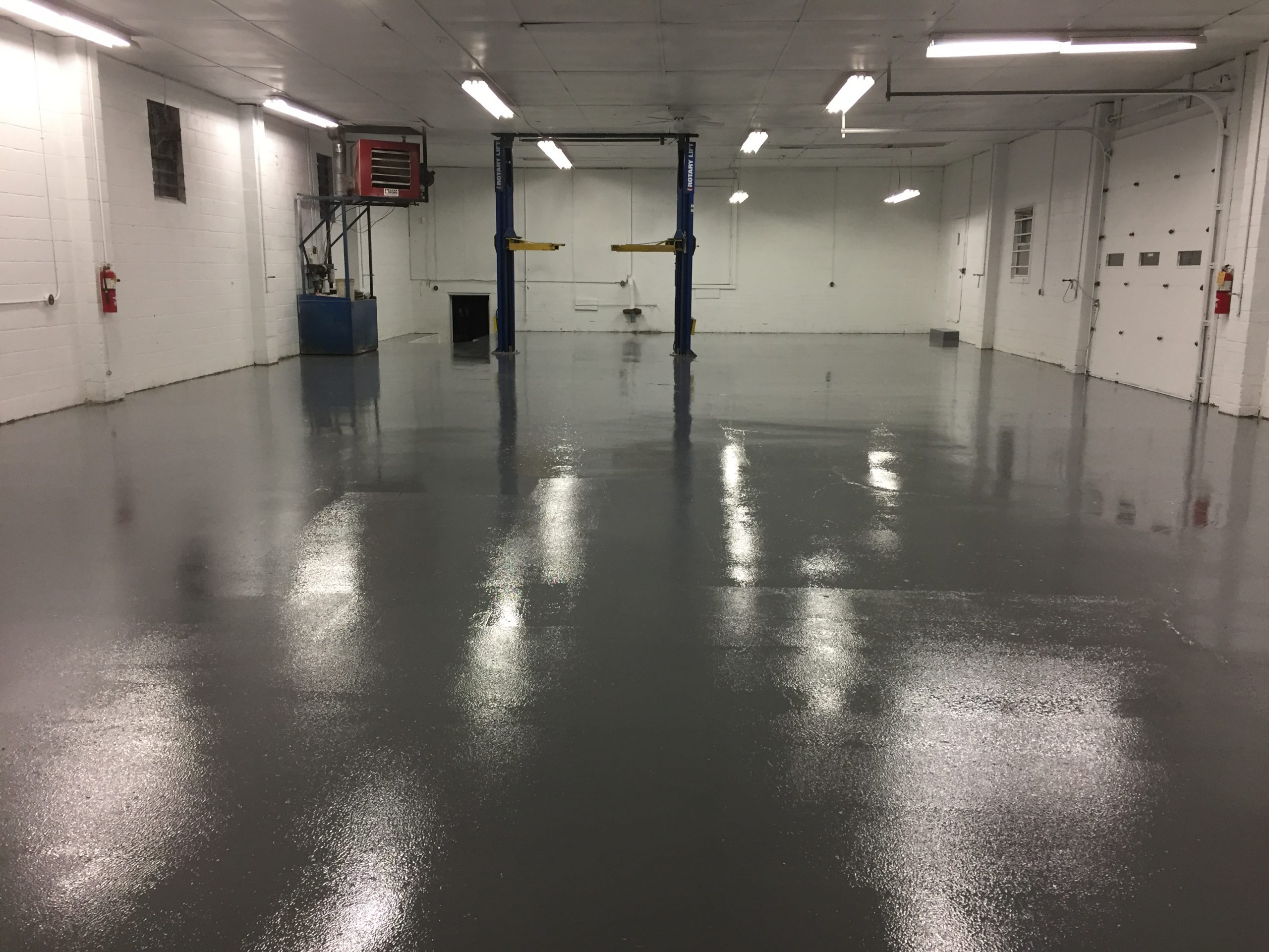Commercial Epoxy Flooring Before & After After