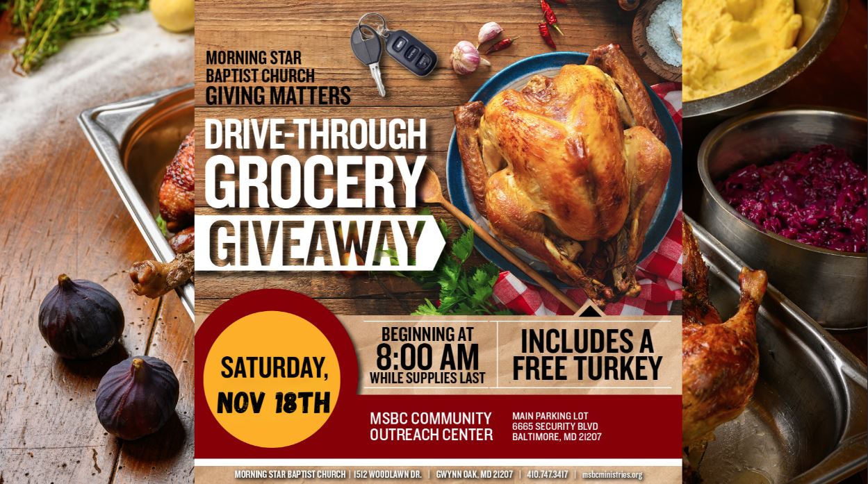 Thanksgiving Drivethrough Grocery Giveaway