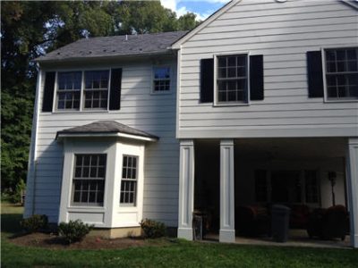 Exterior painting by CertaPro house painters in Pikesville