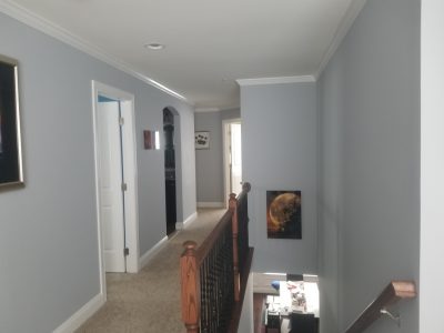 Painted Staircase and Hallway in Hampstead, MD