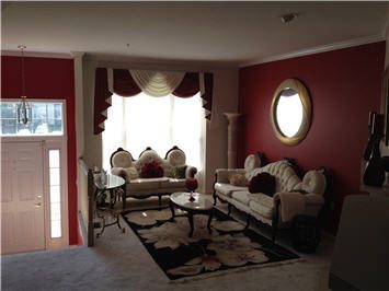 Red Living Room in Owings Mills