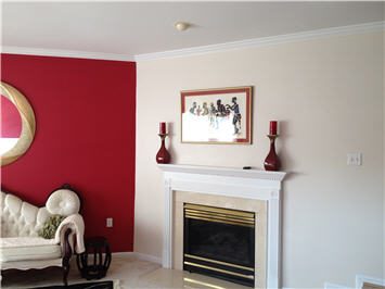 Red Accent Wall in Owings Mills