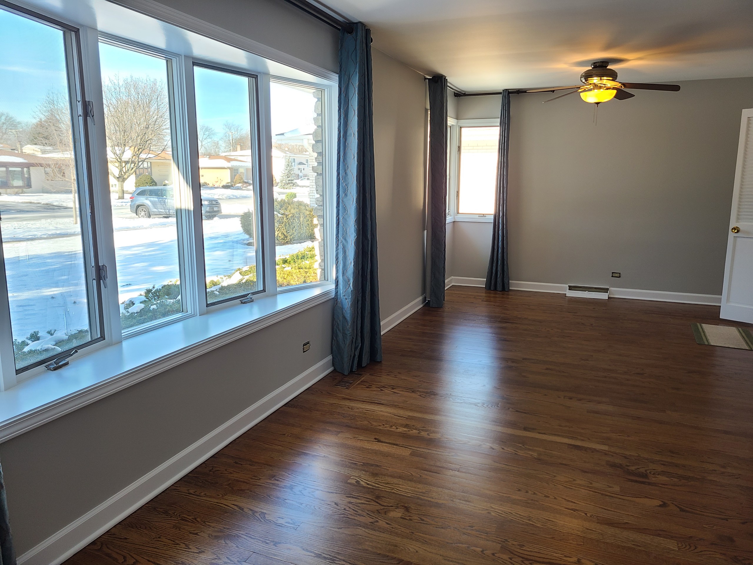 Living room painted in Arlington Heights.