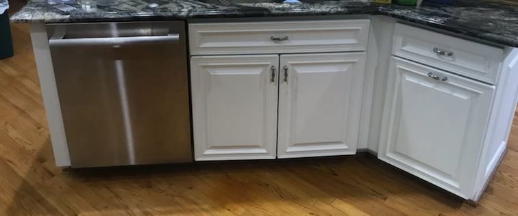 Lower island cabinets repainted in kitchen. Preview Image 2