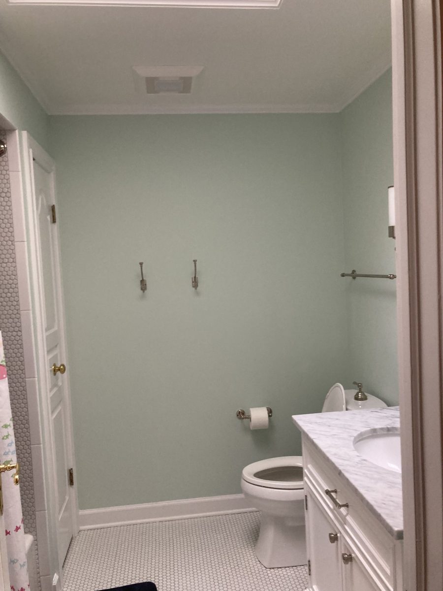Interior bathroom painting in Barrington Illinois. Preview Image 1