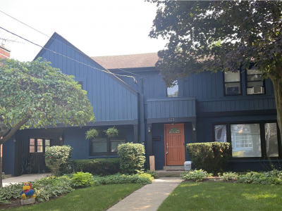 blue and black exterior home in arlington heights