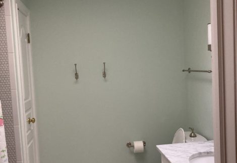 Interior bathroom painting in Barrington Illinois.