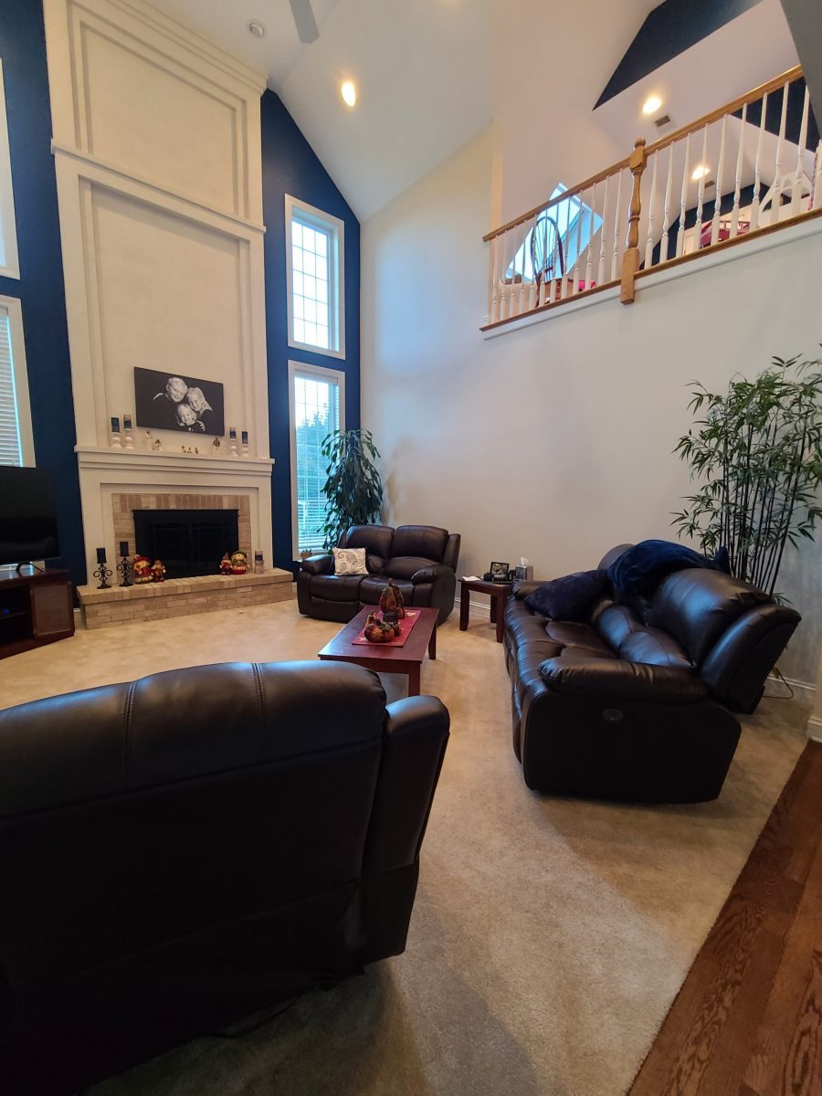 accent wall painted in a great room in Lake Barrington, Illinois. Preview Image 1