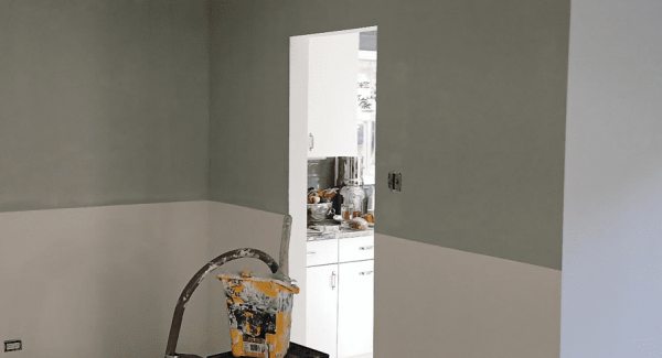 interior room during repaint