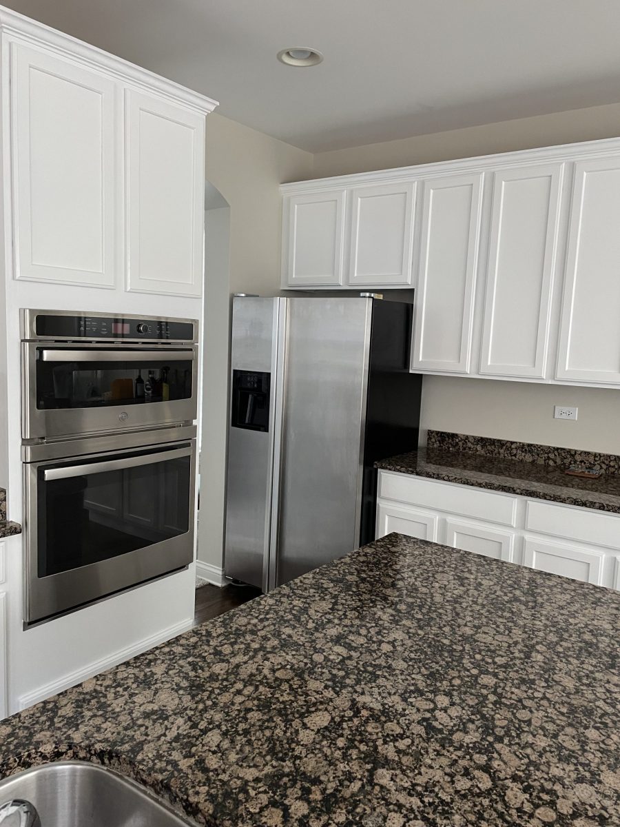 More kitchen cabinets repainted white in Fox River Grove. Preview Image 3