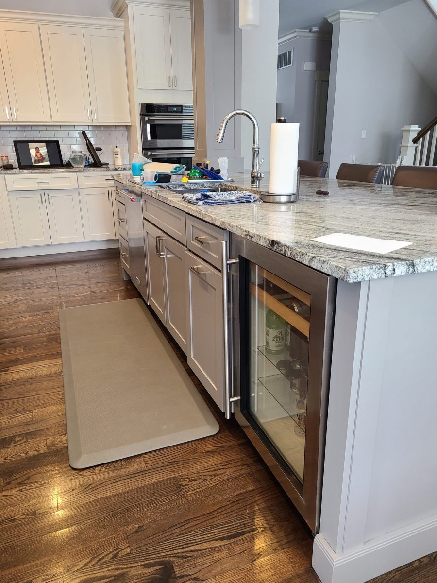 two-tone cabinet repainting project in Arlington Heights. Preview Image 1