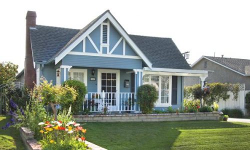 Cottage Style Home with White Trim