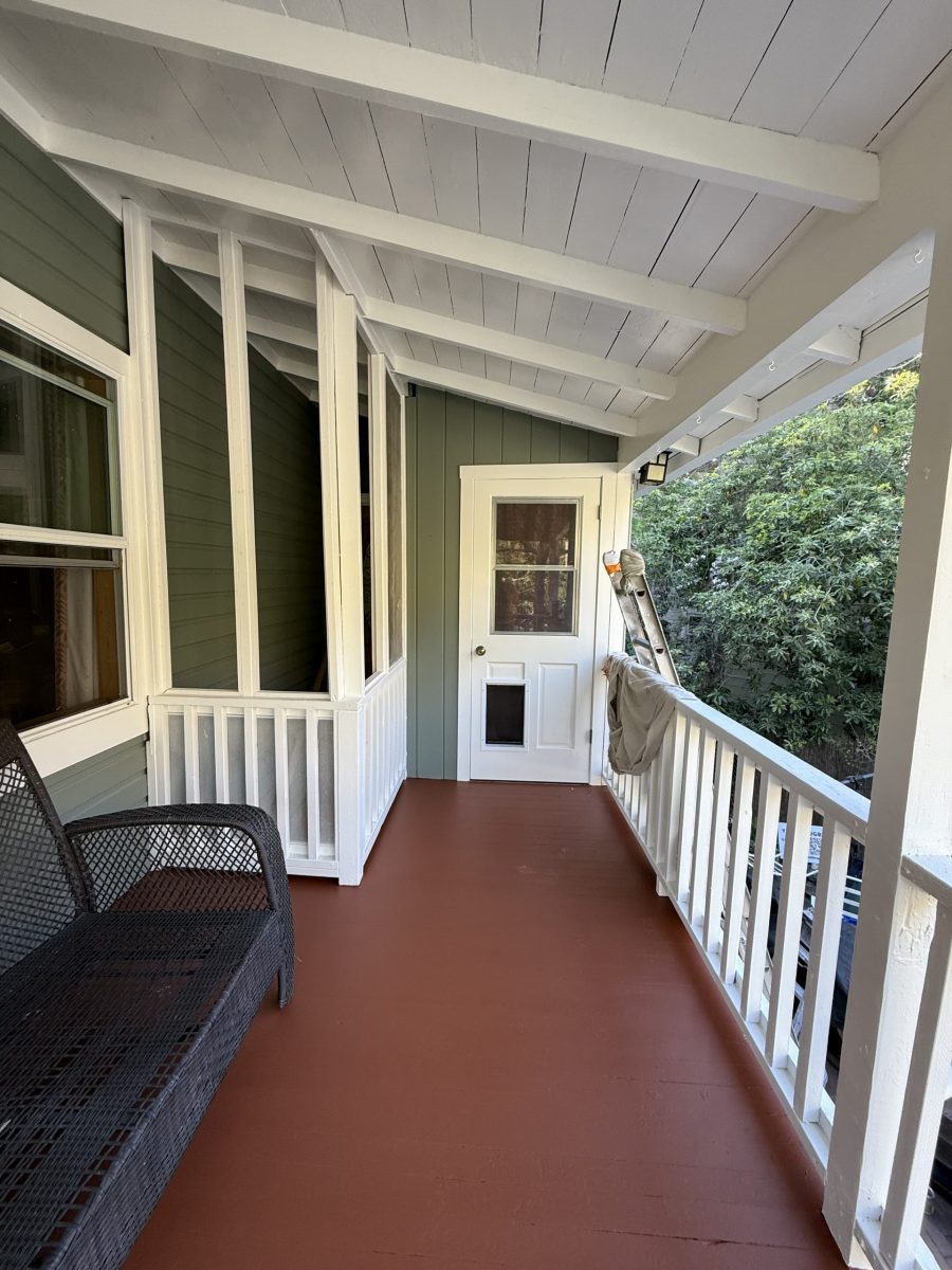 painted upper balcony of home and white door Preview Image 13