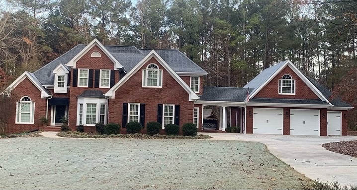 Shoji White Exterior Brick Painting Project in Peachtree, GA After
