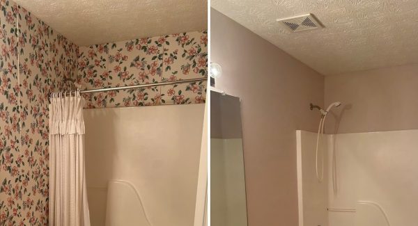 Bathroom Wallpaper Removal