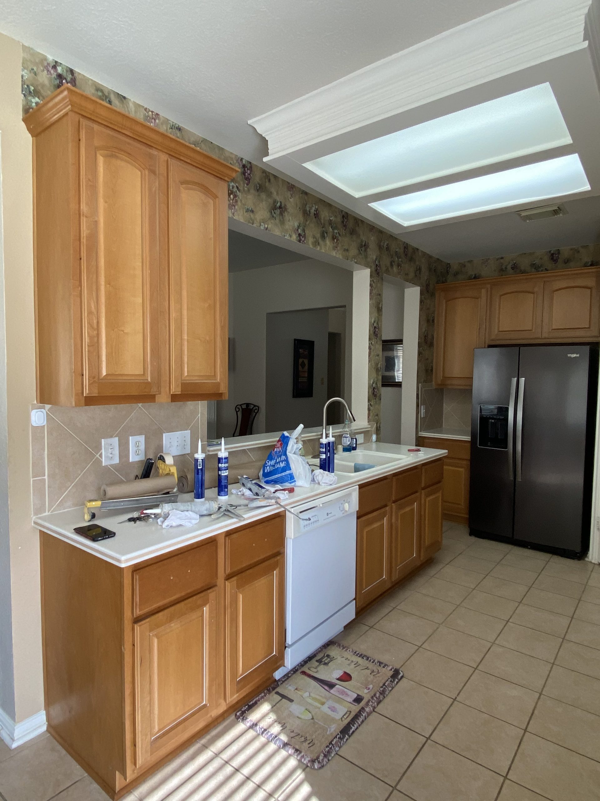 Kitchen Cabinet Repainting Before