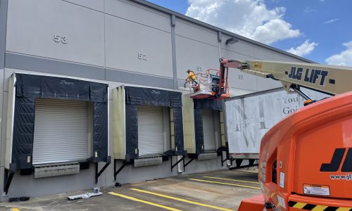 Exterior Truck Bay Painting - In Progress