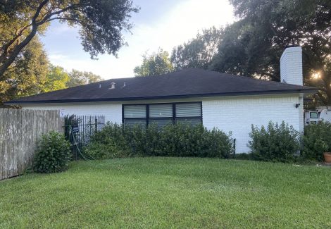 brick exterior white and black painting