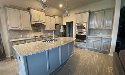 Kitchen Cabinets, Drawers and Island Repainting