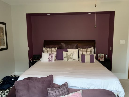 bedroom niche after painting