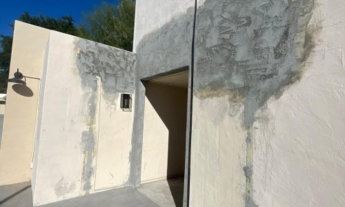 Stucco Repairs are Made to Cracked Areas