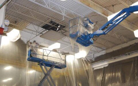 Dryfall painting in process