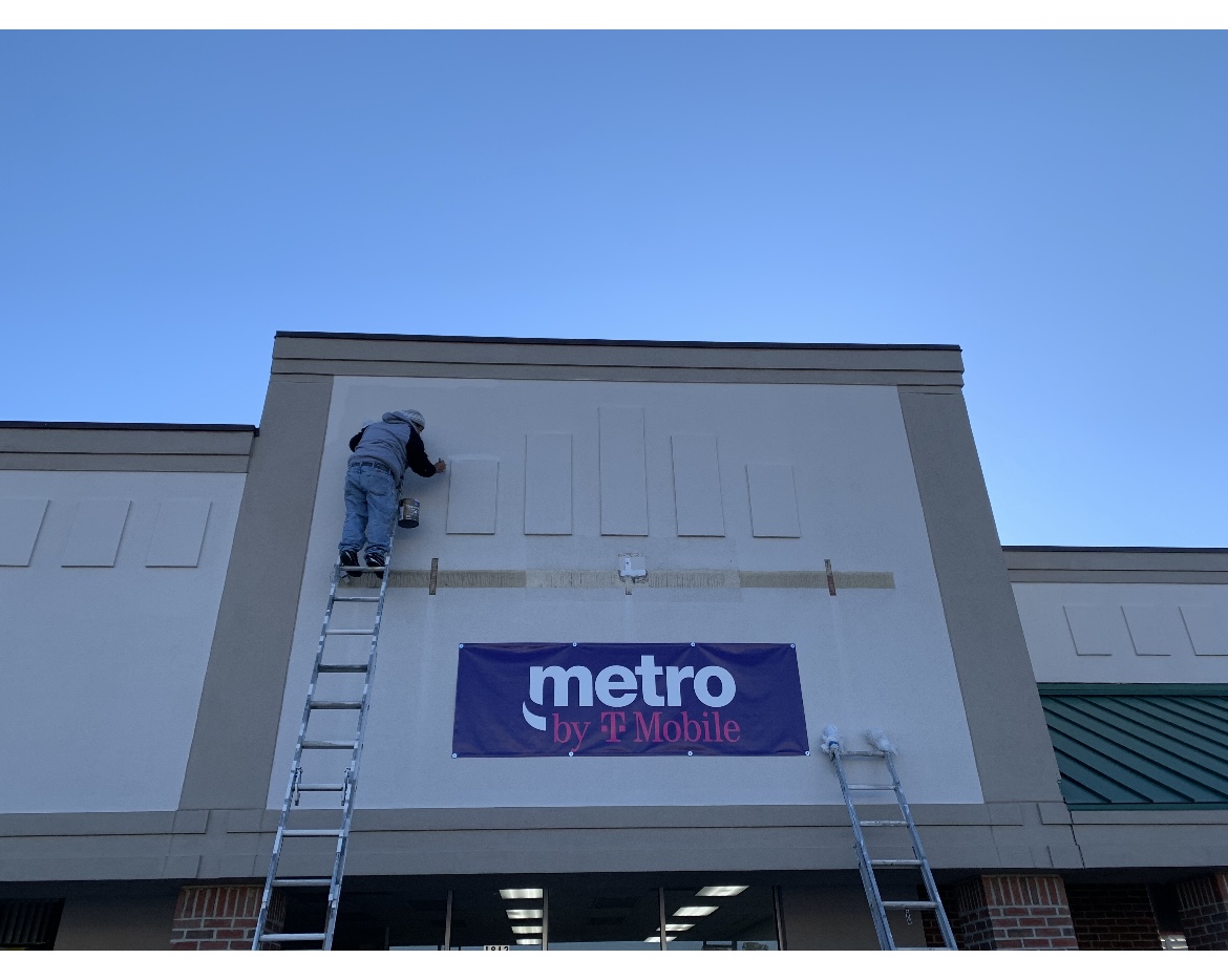 Retail Building Exterior Painting Before