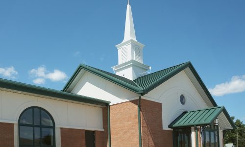 Exterior,Of,Modern,American,Church,With,Contemporary,Architecture