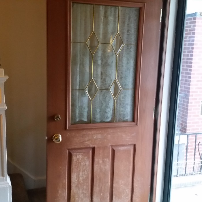 door before restoration