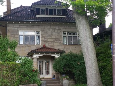 Stone home after restoration