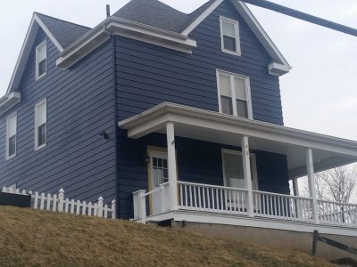 Slate Gray and White Exterior