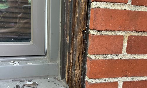 Window trim in rough shape