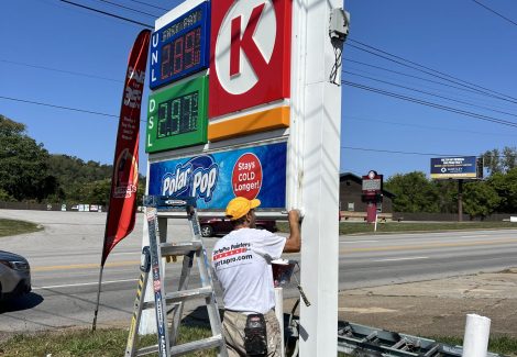 Painting a Circle K Convenience Store