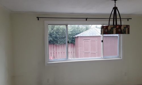 Faded and stained areas on walls