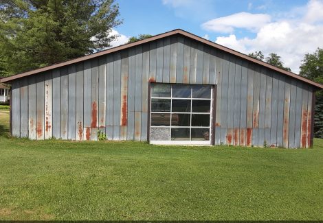 garage exterior in need of repair