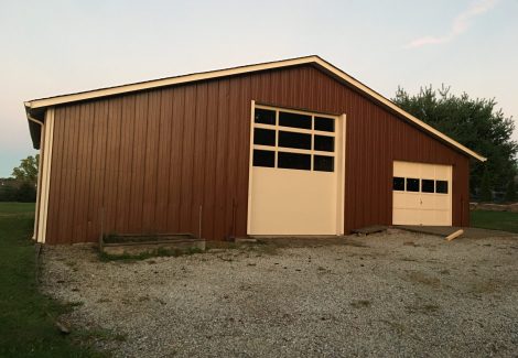 repainted galvanized garage