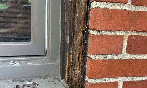 Window trim in rough shape