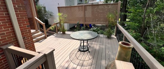 deck staining project