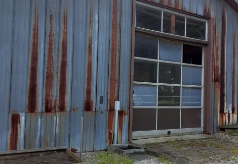 Garage door missing panes