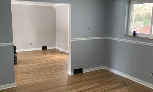 Interior painting with contrast