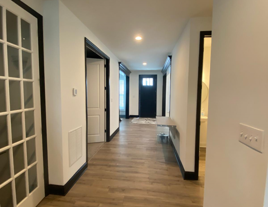 white home interior with black trim and door Preview Image 1