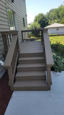 Deck after refinishing by CertaPro Painters of Plainfield