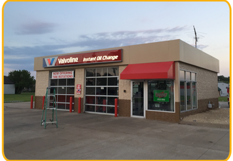 Exterior painting of Valvoline Instant Oil Change in Plainfield