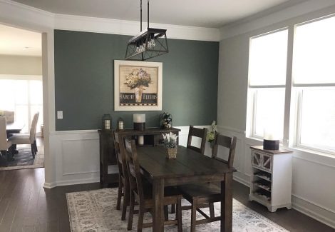 Dining Room with Accent Wall