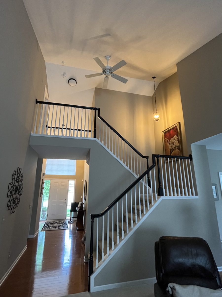 staircase after painting in canton, mi