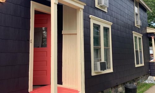 Dark Blue Cedar Siding