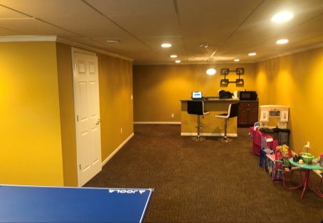 unfinished basement section